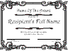 Antique Greyscale Calligraphy certificate