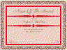 Elegant Red Calligraphy certificate