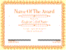 Elegant.v2 Orange Calligraphy certificate
