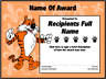 Tiger Den Cub Scout certificate