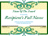 Floral Green Floral certificate