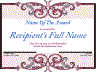 Floral Pink Floral certificate