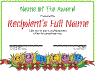 Easter Holidays certificate