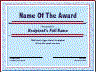 Red, White, and Blue Holidays certificate