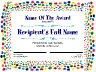 Dots 2 Themed certificate