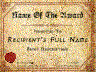 Gothic Themed certificate