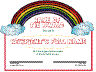 Rainbow Themed certificate