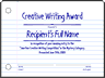 Ruled Paper Writing certificate