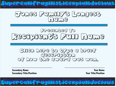 Longest Name Blue