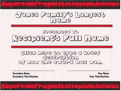 Longest Name Red