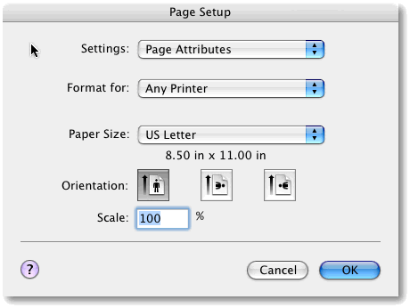 Animated screenshot of the Mac print dialog